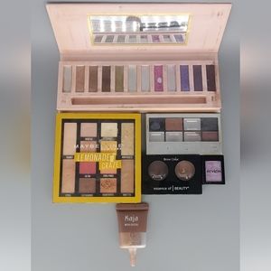 Lot of 6 Eyeshadow Palettes, Maybelline Lemonade Craze Palette and more